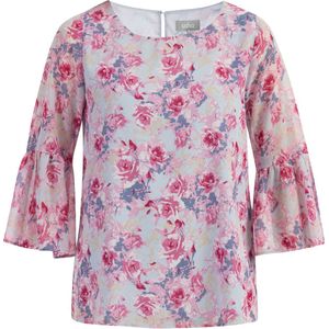 Usha - Blouseshirt - Sand - Bloemenprint - Driekwart Mouw