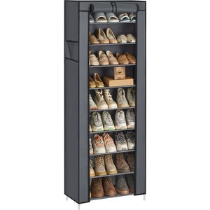 O'DADDY® Schoenenrek Stofvrij - 10 Lagen - 27-35 Paar Schoenen - Schoenenkast - Schoenen rek - Waterdicht en Stofbestendig - Zwart