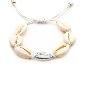 24/7 Jewelry Collection Schelpen Armband Wit - Schelp - Schelpjes - Wit - Zilverkleurig