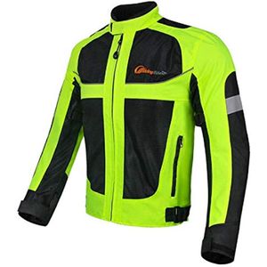Reflecterende motorjas met afneembare bescherming - ademend en waterdicht voor hoge zichtbaarheid