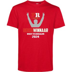 T-shirt Bekerwinaar 2024 | Feyenoord Supporter | Shirt Bekerwinnaar | Rood | maat XS