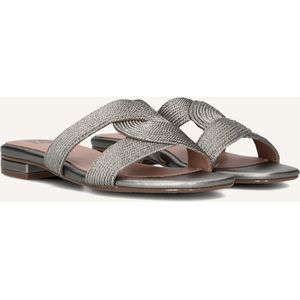 BiBi Lou - 849Z94HG - Slippers - Grijs - Geweven Textiel - Leer