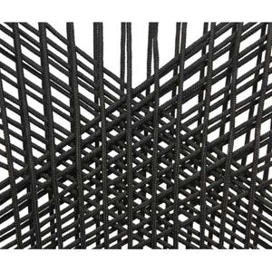 BUITEN living Seville dining tuinstoel set van 8 | touw + staal | zwart