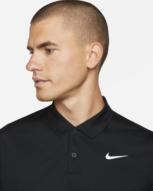 Nike Heren Dri-Fit Victory Golfpolo L/S Black