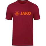 Jako - Promo T-Shirt - Wijnrood / Fluo Oranje - Katoen