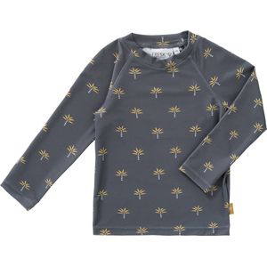 Fresk UV Top Lange Mouw – 62/68 – Zwemkleding voor kinderen – Quick Dry – UPF 50 – Zwemshirt Kids - Palmtree Steel Gray