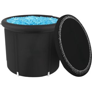 Ijsbad - Zitbad - Ice Bath - 175 Liter - Dompelbad - Zwart - Met beschermhoes