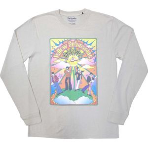 The Beatles - Yellow Submarine Tracklist Longsleeve shirt - M - Creme