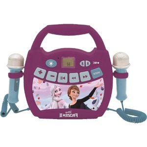 Karaokeset Draagbare Karaoke Digitale Speler voor Kinderen - Microfoons Lichteffecten Bluetooth Opname- en Stemwisselaarfuncties Oplaadbare batterij Paars MP320FZZ