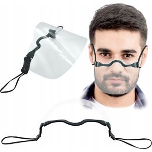 4 x Stuks - Spatmasker - Veiligheid Vizier- Gelaatsscherm- Hygiëne Veiligheid- Face shield- Spatmasker - Gelaatscherm - Beschermkap - mondkapje- Mondmasker- Herbruikbaar - Transparant Mondkapje