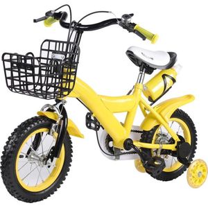Gran Vida® - Kinderfiets - 12 Inch - Met Zijwieltjes - Voor 3-6 Jaar - Geel