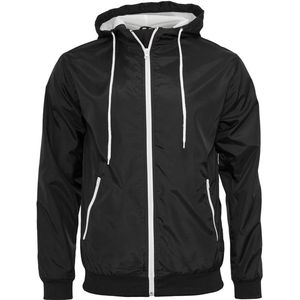 Build Your Brand - Windrunner - Jas - Zwart - 100% Nylon en Polyamide