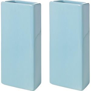 8x Blauwe/turqoise radiator luchtbevochtigers 21 cm - verdampers