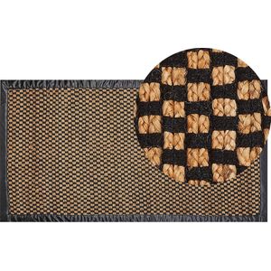 GERCE - Laagpolig vloerkleed - Zwart/Beige - 80 x 150 cm - Jute