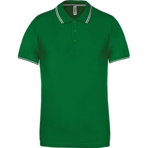 Kariban Polo korte mouwen K250 - Kelly green/Light grey/White - L