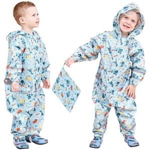 Waterdichte Ademend Regenpak voor Kinderen - Lichtgewicht Overall met Reflecterende Details