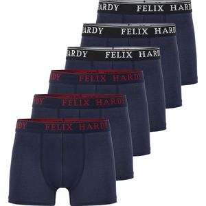 Felix Hardy Boxer - Boxershort Multipack 6 Pack - Onderbroek Mannen - Ondergoed - 95% Katoen Heren Navy - S
