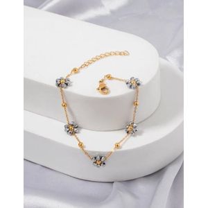 Armband - Roestvrij Staal - Waterproof Jewelry - Sparkle Collection - Moederdag - Bloem