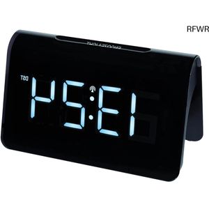 RFWR® Digitale wekker met grote LED cijfers en snooze functie