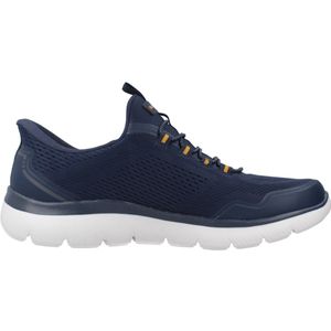 Skechers - Summits - Slip-on Sneakers - Navy/geel - Vrijetijdsschoen met Memory Foam