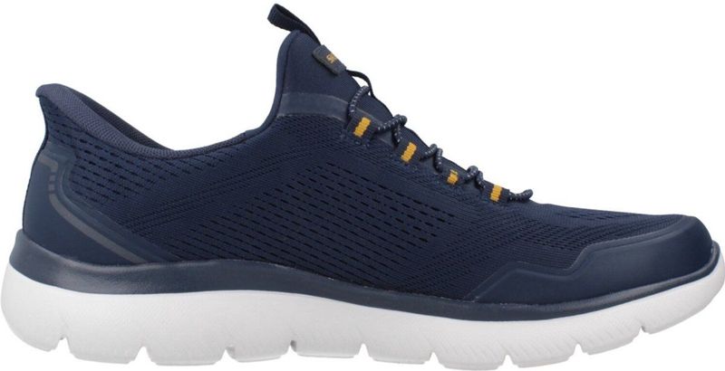 Skechers - Summits - Slip-on Sneakers - Navy/geel - Vrijetijdsschoen met Memory Foam