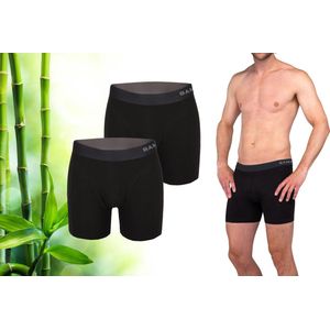 Bamboo - Boxershort Heren - Bamboe - 2 Stuks - Zwart - XL - Ondergoed Heren - Heren Ondergoed - Boxer - Bamboe Boxershorts Voor Mannen