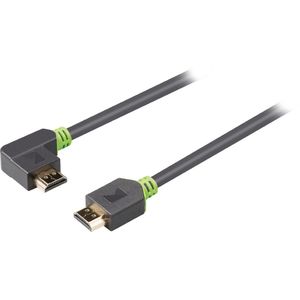 High Speed HDMIâ¢ Cable with Ethernet HDMIâ¢ Connector - HDMIâ¢ Connector left-angled 2.00 m grey