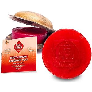 Holy Lama zeep wortel chakra in palmblad