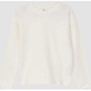 T-shirt - Lange Mouwen - Boxy Fit - Getextureerde Katoenen Jersey