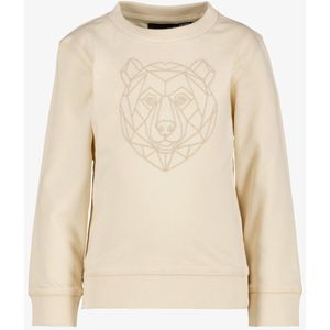 Unsigned jongens sweater met berenkop beige - Maat 92