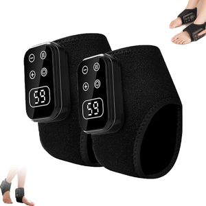 2 stuks Advanced Foot Triple Method Massager, Draadloze Verwarmde Voet- & Enkelband, 3-Snelheden & 5-Temperatuur, Draagbare Voetmassagers (Zwart)