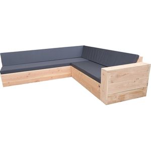 Wood4you - Loungeset 1 Douglas - GL-vorm - incl. kussens - 250cm - 200cm