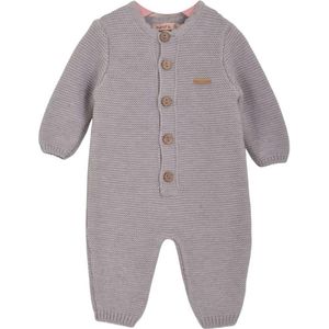 Minora gebreide unisex boxpakje- Baby jongens en meisjes- Maat 68/ 4-6 maanden-Newborn overalls winter- Romper- Baby kleding jongens-Zilver-Kraamcadeau - Babyshower Cadeau-Sinterklaas cadeautjes