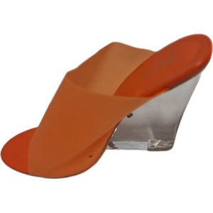 DAY-VINE MUILTJE IN ORANGE MET GLAZEN SLEEHAK/8CM SIZE 38