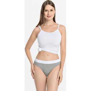 String dames bamboe tanga grijs