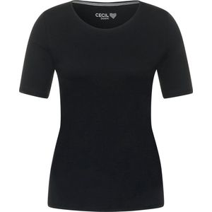 CECIL NOS Lena Dames T-shirt - zwart - Maat L