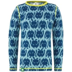 Monster shirt merino wol - blauw