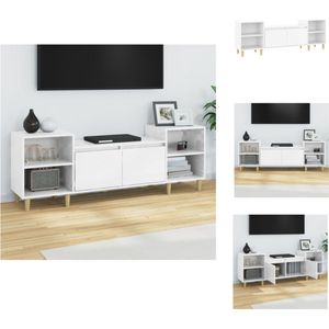 vidaXL Tv-meubel - - 6 vakken - Hoogglans wit - 160 x 35 x 55 cm (B x D x H) - Kast