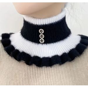 Colkraag zwart wit - colkraagje - coltrui kraag - los kraagje - warme kraag