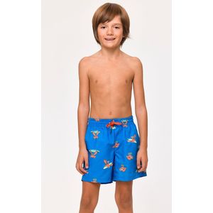 Woody Jongens-Heren Zwembroek blauwe krabben print - maat 176/16J