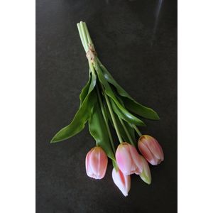 Kunsttulpen - Maakt het Verschil in jouw Interieur - Tulpen - Nepbloemen - Kunstbloemen - Voorjaarsbloemen - Zijden Bloemen - Nep bloemen - Bruiloft bloemen - Voorjaar - 36cm - Roze
