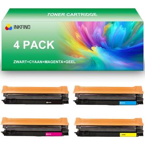 INKFIND 409S Zwart/Cyaan/Magenta/Geel tonercartridge compatibel met Samsung CLT-K4092S/C4092S/M4092S/Y4092S geschikt voor Samsung CLP-310/CLP-310N/CLP-315/CLP-315W/CLX-3170FN/CLX-3175 - 4-pack BKCMY