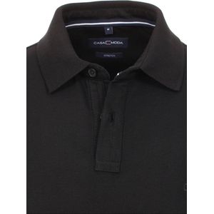 Casa Moda - Polo Shirt - Zwart - Comfort Fit - Korte Mouw
