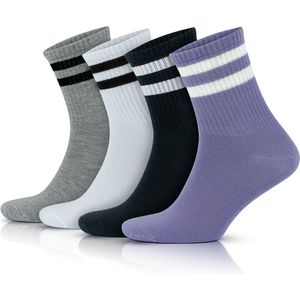 GoWith-katoen sokken- sportsokken-4 paar-wandel sokken-dames sokken-cadeau-35-40