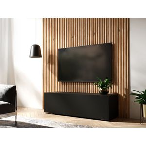 Mobistoxx Tv-meubel Kingston, TV kast zwart / MAT ZWART, tv meubel 105cm met gasveren