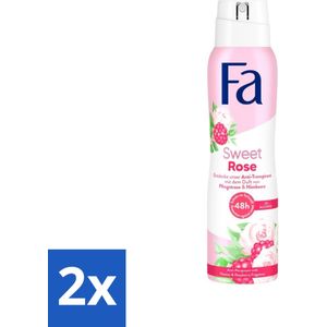 Fa Deodorant Sweet Rose 150 ml - Voordeelverpakking - 2 stuks
