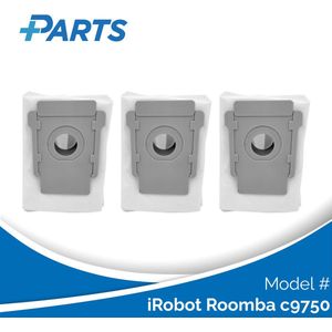 iRobot Roomba c9750 Stofzakken (3 Stuks, Plus.Parts® alternatief voor 4626194 / 4640235)