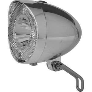 Union Retro LED Koplamp  Chroom / Zilver - Op Batterij