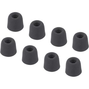 Schuim oordopjes voor 3-4 mm hoofdtelefoon - Middelgrote oordopjes zwart (8 stuks)