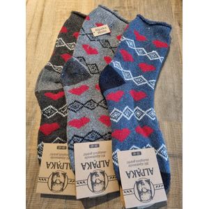3 Paar - Alpaca Wollen Sokken - Maat 35-38 - Huissokken - Cadeau Artikel - Wintersokken